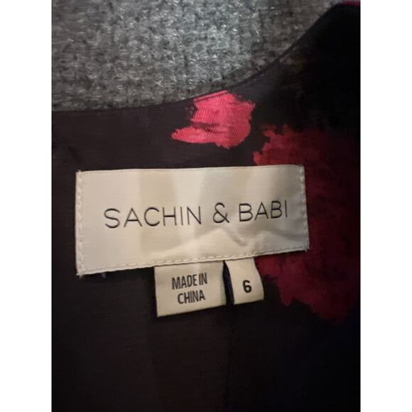 NEW $1000 Sachin & Babi Black Sleeveless Mikado Rori Malbec Tea Gown Dress Sz 6 - Picture 11 of 16